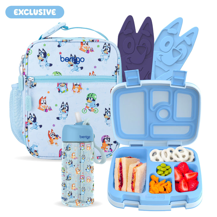 Bentgo + Bluey Kids Prints 5-Piece Lunch Box Set H0