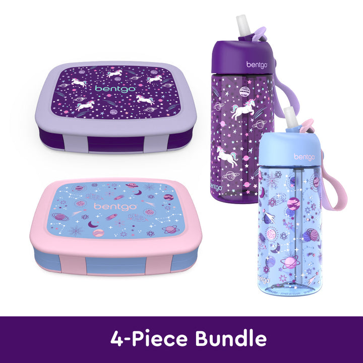 Bentgo Kids Prints Lunch Boxes & Water Bottles K9